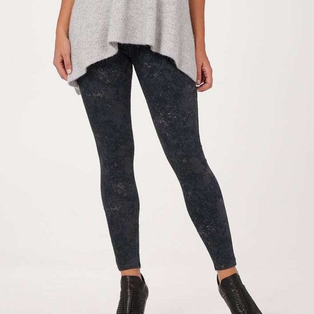 Spanx Jean-ish Ankle Length Pull on Faux Pocket Womens Jegging Leggings Medium